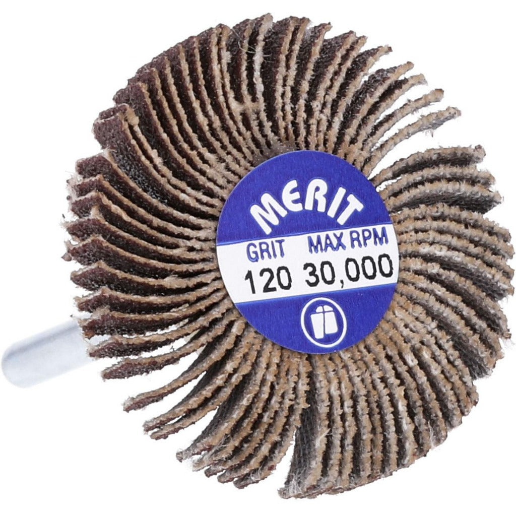 MERIT Merit Abrasives 08834137492 Mounted Flap Wheel 120 Grit
