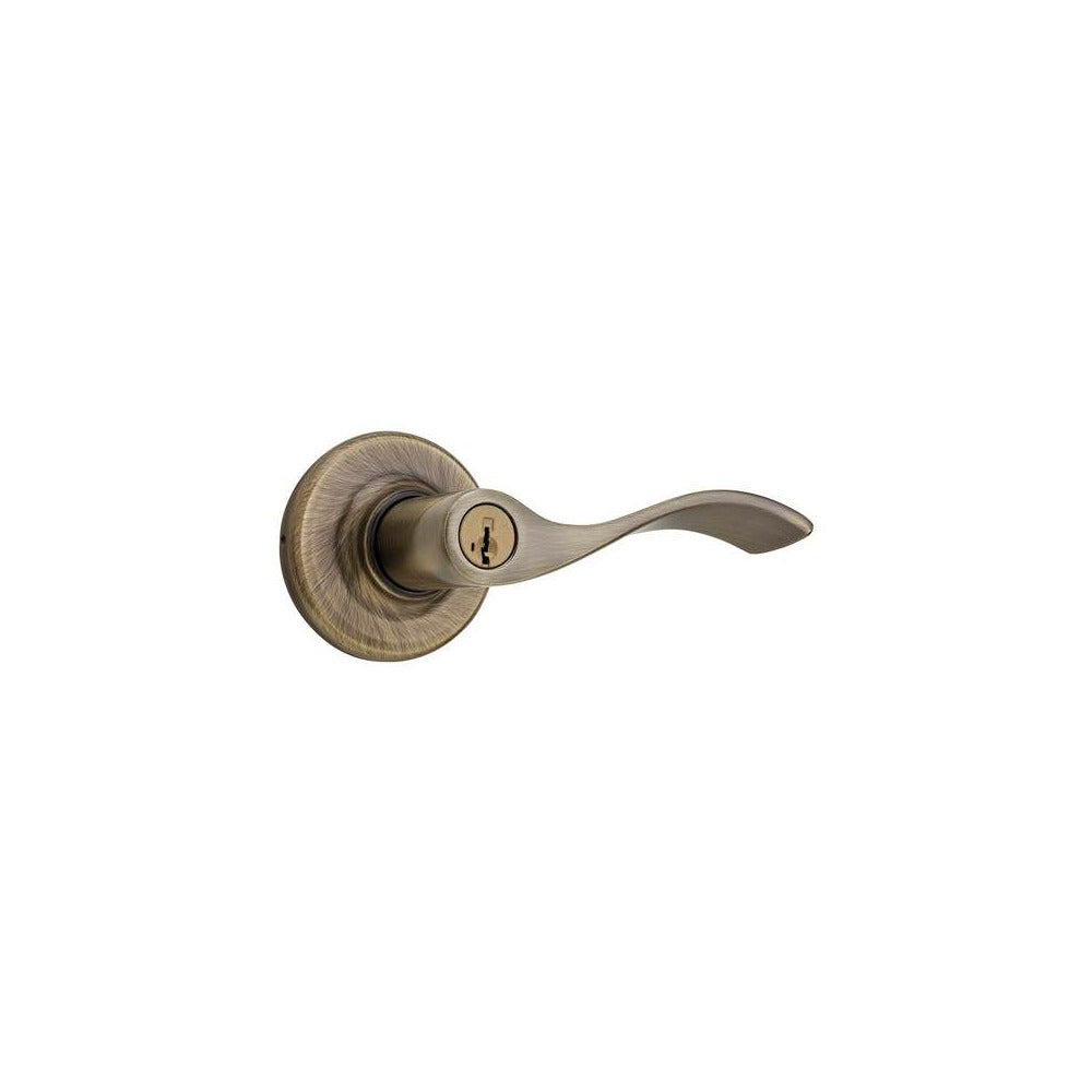 KWIKSET Kwikset 405BL-5S Balboa Lever Entry Lock Smartkey Antique Brass