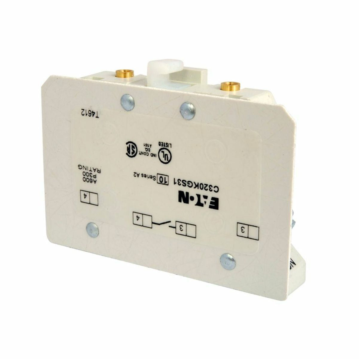 EATON Eaton C320KGS32 Auxiliary Contact Block 1NO 1NC NEMA Size 3 IEC Sizes L-N
