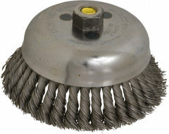 WEILER Weiler 94707 Knotted Cup Brush 6 Inch Steel Wire