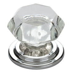 EMTEK Emtek 86028US26 Old Town Clear Cabinet Knob Polished Chrome