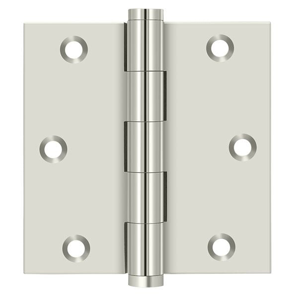 DELTANA Deltana DSB3514 Square Door Hinge 3.5x3.5 Bright Nickel