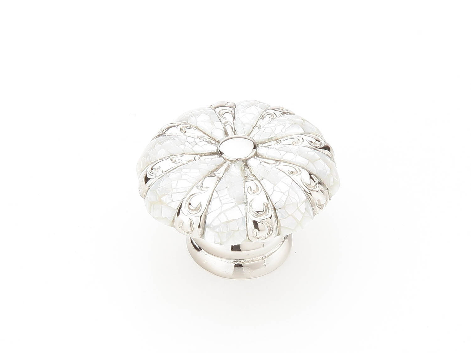 SCHAUB Schaub 853-MOP-PN Cabinet Knob Mother of Pearl Polished Nickel