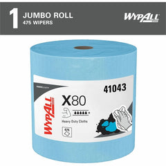 KIMBERLY-CLARK Kimberly-Clark KCC41043 Wypall PowerClean X80 heavy duty cloths jumbo roll 475 sheets (8347)