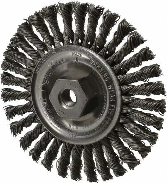 WEILER Weiler 94651 Knotted Wheel Brush 4 Inch Carbon Steel