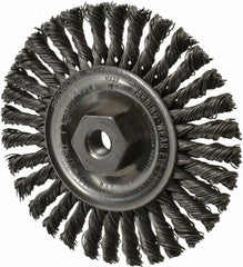 WEILER Weiler 94651 Knotted Wheel Brush 4 Inch Carbon Steel