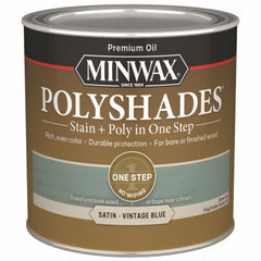 MINWAX Minwax 213944444 Polyshades Satin Vintage Blue 0.5 Pint