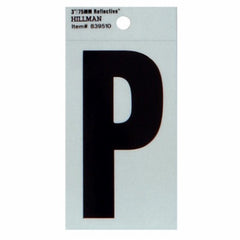 HILLMAN Hillman Fasteners 839510 Reflective Adhesive Letter P 3in