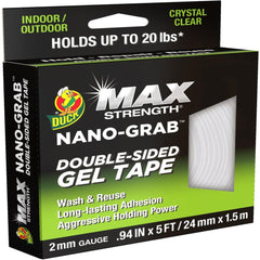 DUCK Duck DUC287264 Max Strength Double-Sided Gel Tape 20 lb (0.94 in x 5 ft / 1 Each) 287264