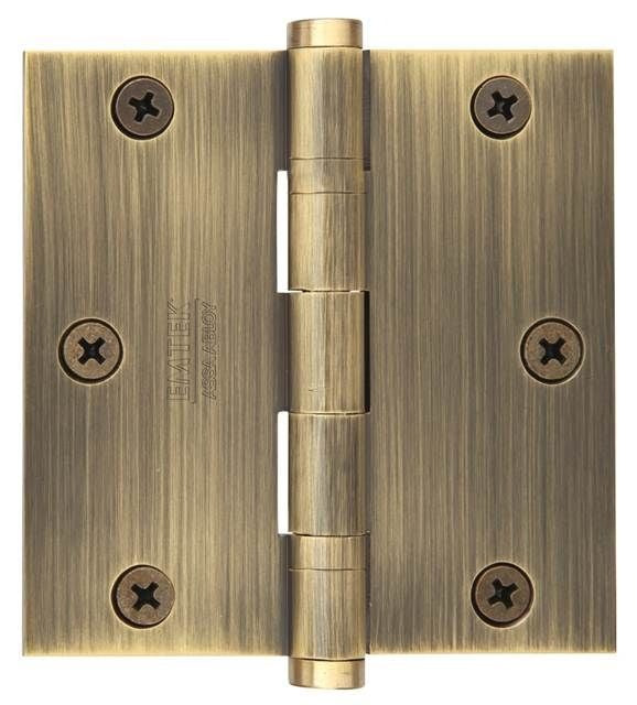 EMTEK Emtek 96413US7 Solid Brass Ball Bearing Hinge Pair French Antique