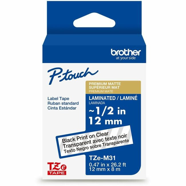 BROTHER Brother BRTTZEM31G P-touch TZeM31 label tape 12mm x 8m (TZEM31G)