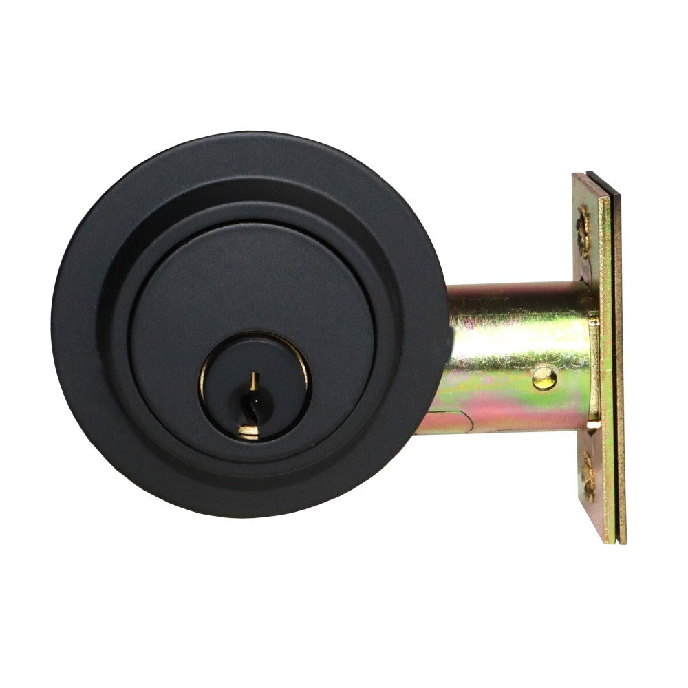 EMTEK Emtek 8467US19 Single Cylinder Deadbolt Flat Black