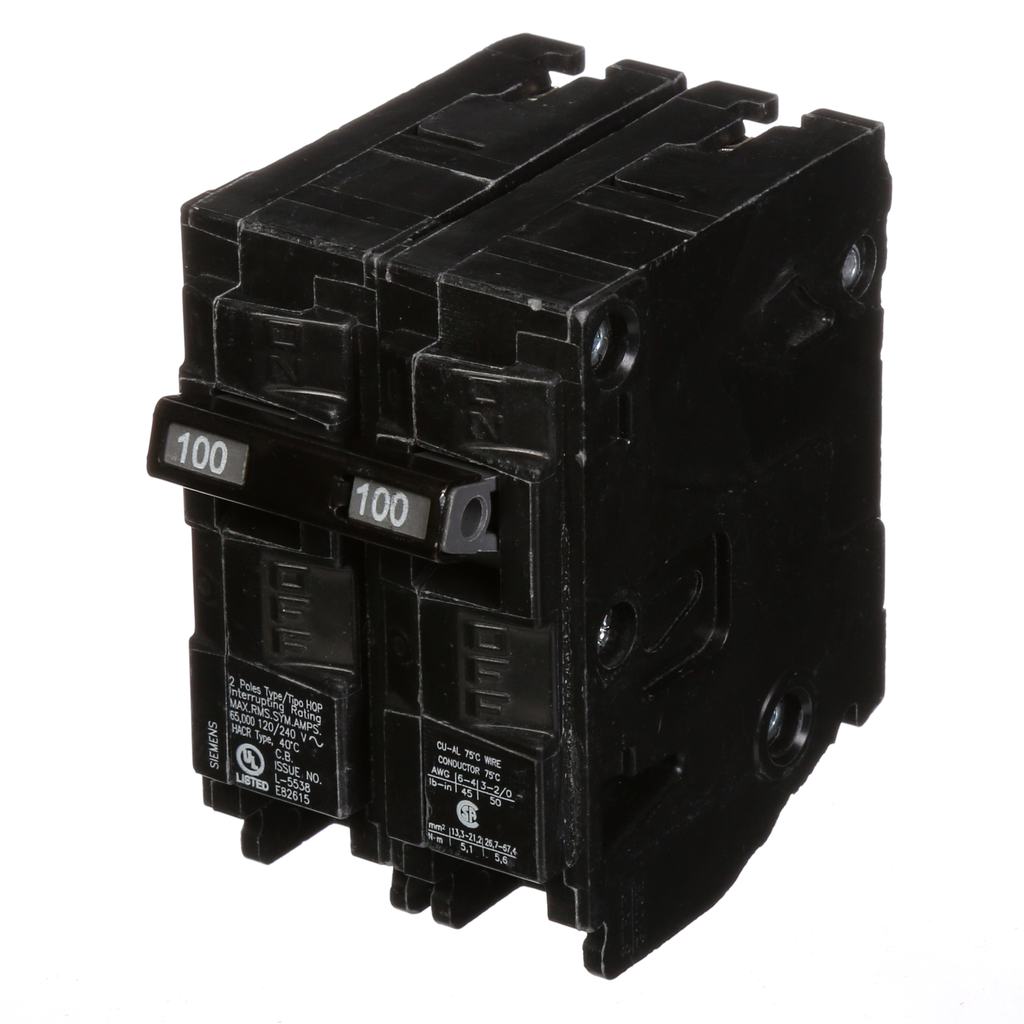 SIEMENS Siemens Q2100HH 100 Amp 65 kA 120/240 Volt 2-Pole Type HQP Circuit Breaker
