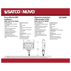 SATCO-NUVO Satco-Nuvo 65/536R1 LED Medium Flood 30W (110x110)