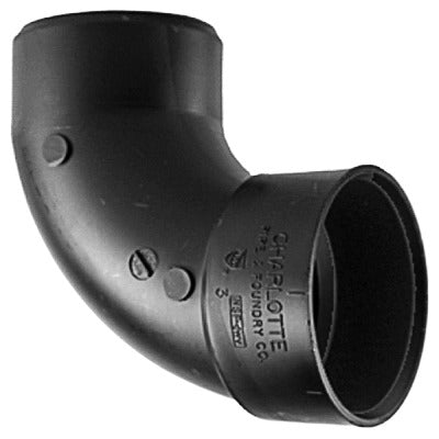 CHARLOTTE PIPE Charlotte Pipe Abs 00302 1000HA 3 in Abs Dwv 90 Deg Street Elbow