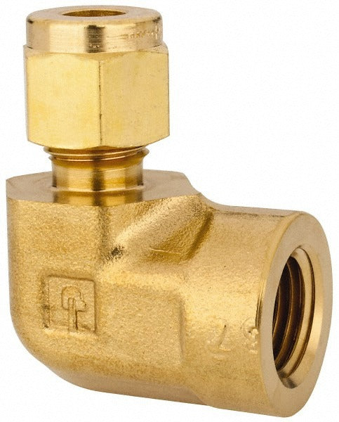 PARKER Parker 4-4 Dbz-b Compression Female Elbow 1/4 in Fnpt Brass