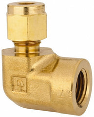 PARKER Parker 4-4 Dbz-b Compression Female Elbow 1/4 in Fnpt Brass