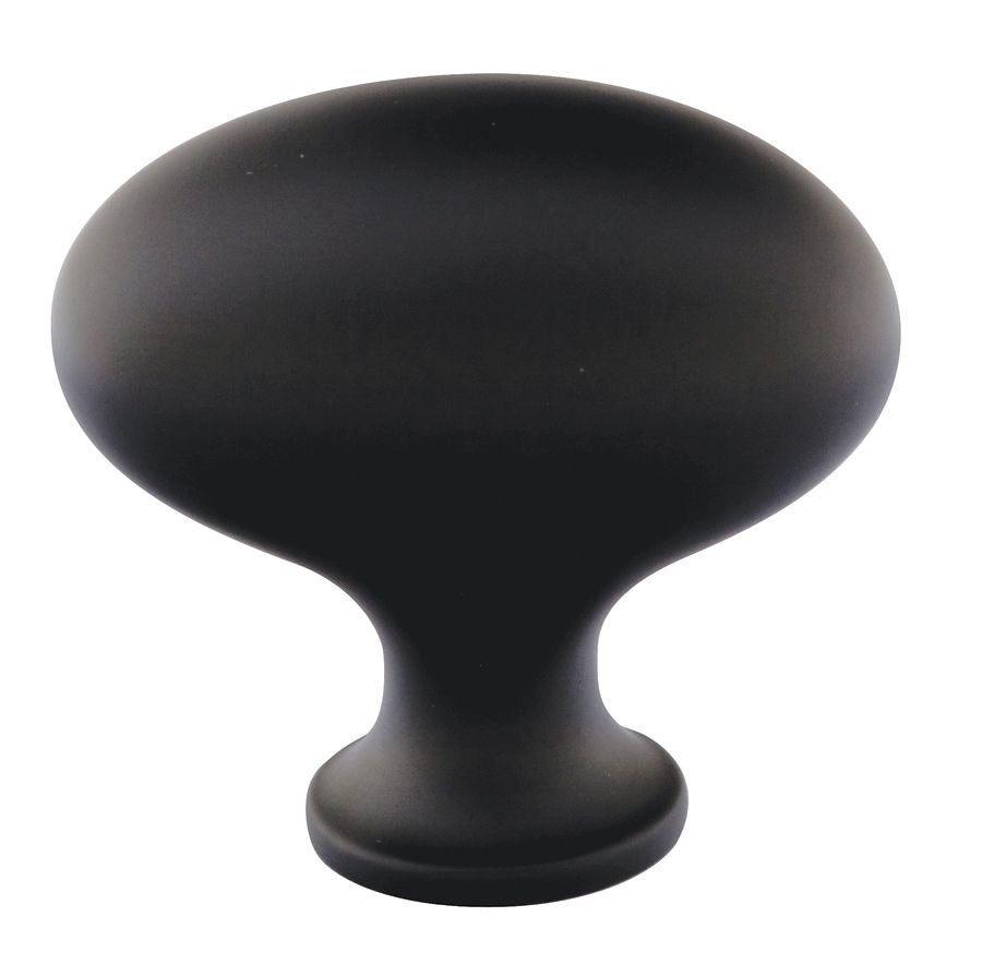 EMTEK Emtek 86016US19 Egg Cabinet Knob Flat Black