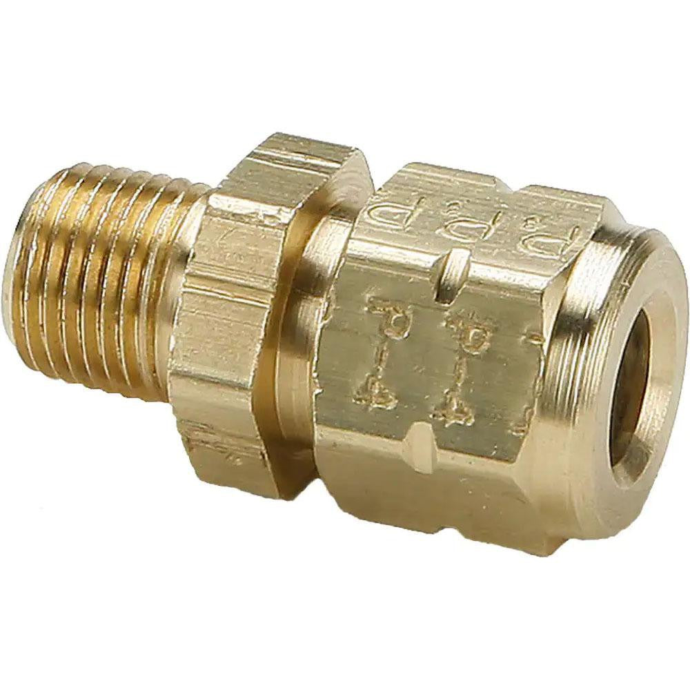 PARKER Parker 68VL-4-4 Compression Tube Connector Brass 1/4-18