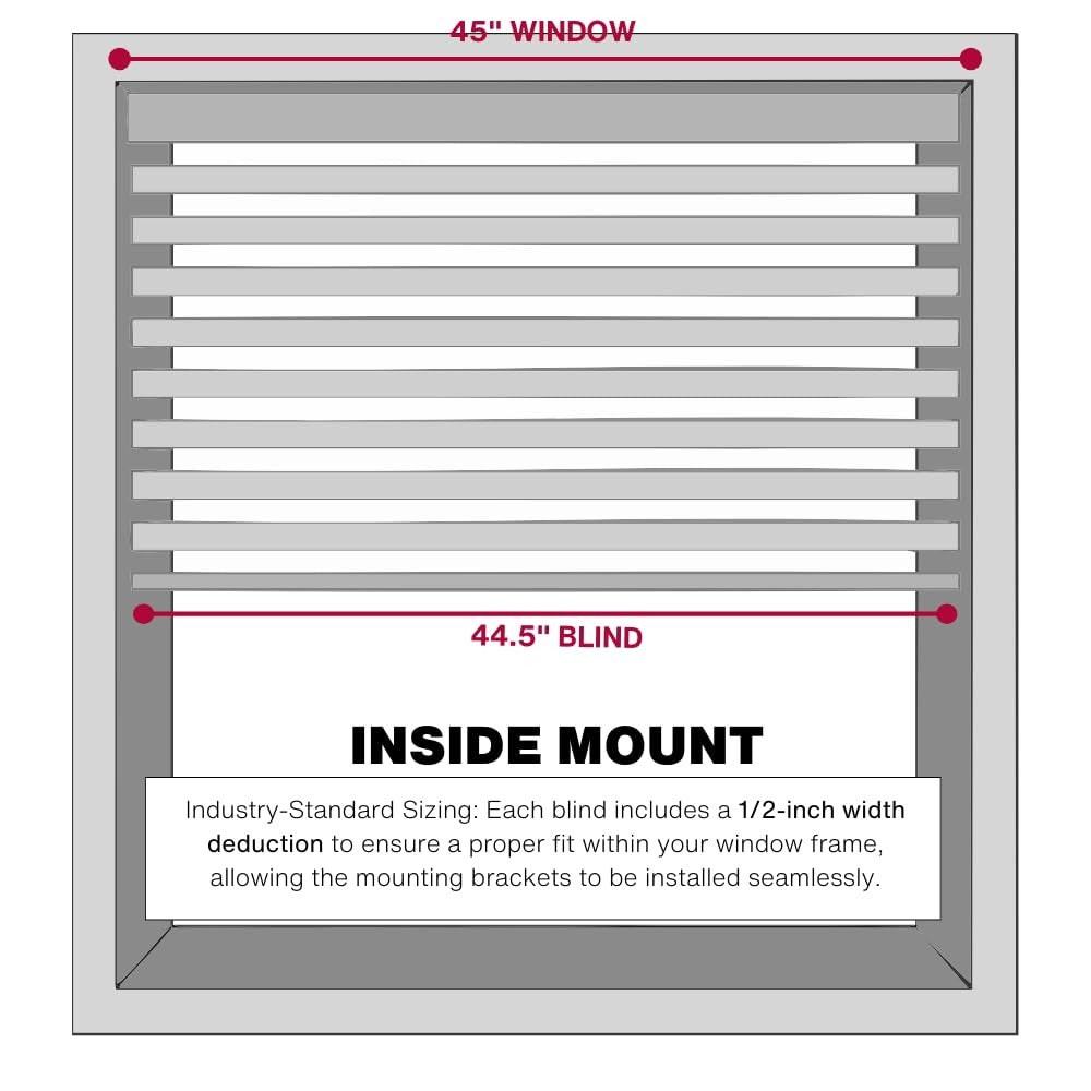 LOTUS & WINDOWARE Lotus & Windoware MLX4560WH Cordless 1 inches Vinyl Mini Blind (45 inches x 60 inches)