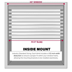 LOTUS & WINDOWARE Lotus & Windoware MLX4560WH Cordless 1 inches Vinyl Mini Blind (45 inches x 60 inches)