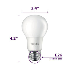 PHILIPS Philips 589218 60W Equivalent A19 Medium LED Light Bulb 9W (8-Pack) 929002311354