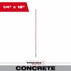 MILWAUKEE Milwaukee 48-20-9013 Carbide Hammer Drill Bit 1/4x18 Inches