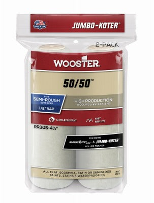 WOOSTER Wooster Brush RR305-4 1/2 Roller Cover 4.5 in 2 Pack
