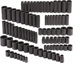 PROTO Proto J7274 86 Pc Deep Impact Socket Set 1/2 3/8 Drive