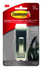 3M 3M Company MR03-BN-ES Brushed Nickel Metal Modern Hook