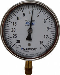 ASHCROFT Ashcroft 94594XLL Pressure Gauge 0-15 Psi 3.5 in Dial