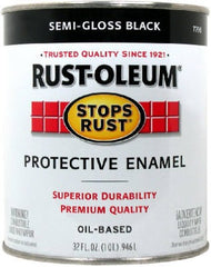 RUST-OLEUM Rust-oleum 7798502 Stops Rust Paint Black Semi-gloss Qt