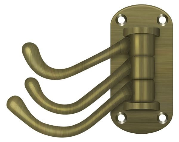 DELTANA Deltana TSH40U5 Triple Swivel Hook 4 in Antique Brass