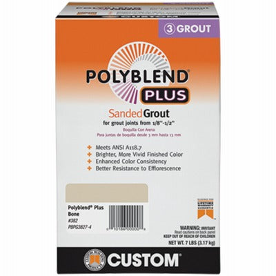 CUSTOM BUILDING PRODUCTS Custom Bldg Products PBPG3827-4 Sanded Grout 7 Lb Bone