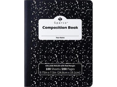 SPARCO Sparco SPR00333 Composition Book College Ruled 100 Sheets 12-Pack