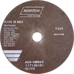 NORTON Norton 66253149186 Cutoff Wheel 10 Inches 60 Grit