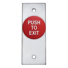 CAMDEN DOOR CONTROLS Camden CM-4185RPTE Mushroom Exit Switch Narrow Faceplate Red