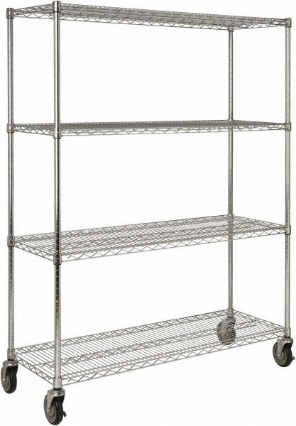 RUBBERMAID Rubbermaid FG9G8000CHRM Wire Shelving 800 Lb 4 Shelves