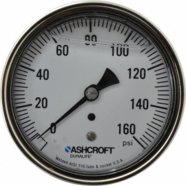 ASHCROFT Ashcroft 83198 Pressure Gauge 0-160 Psi 3.5in Dial Npt