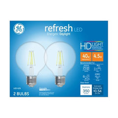 GE G E Lighting 47658 Led G25 Globe Bulb 4.5W Daylight 2 Pack