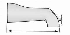 KISSLER Kissler 82-0018 Tub Spout 5-3/8 in (1/2 in) 14U346