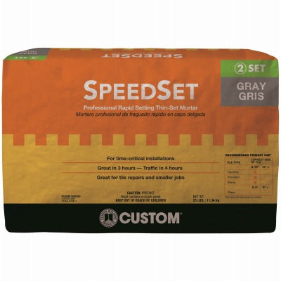 CUSTOM BUILDING PRODUCTS Custom Bldg Products SDS25 Thin Set Mortar 25 Lb Gray