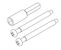 KWIKSET Kwikset 81706-005 Thick Door Pack Bright Brass