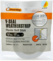 FROST KING Thermwell M13WH V-flex Weather Strip 0.875x17 Ft White