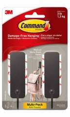 3M 3M Company 17034MB-2ES Medium Matte Black Hook 2 Pack