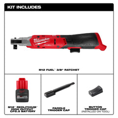 MILWAUKEE Milwaukee 3053-21 M12 Fuel 3/8 in Ratchet Kit 12V (3/4 in head)