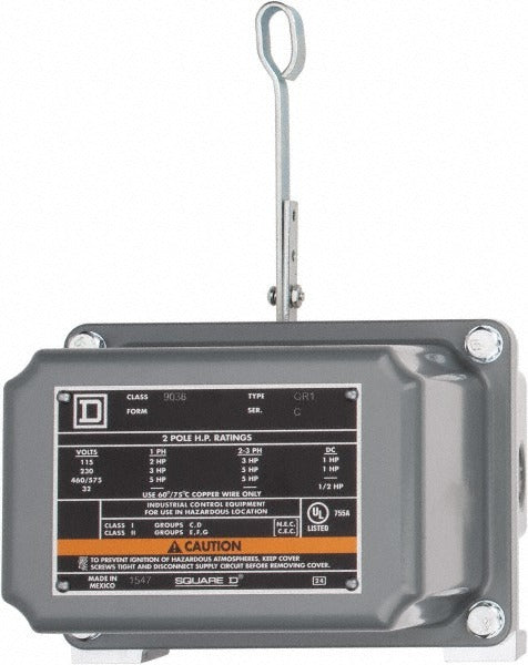 SCHNEIDER ELECTRIC Square D 9036GR1 Float Switch Dpst Nema 7 9 575 Vac