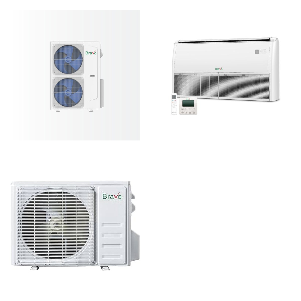 BRAVO ROMA BRAVO ROMA 24000 BTU R-32 23 SEER2 2-Zone Floor/Ceiling Mini Split