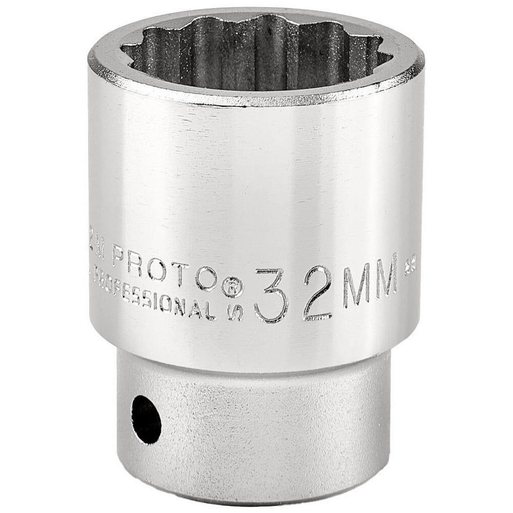 PROTO Proto J5532M 32mm 12-point 3/4 Drive Hand Socket