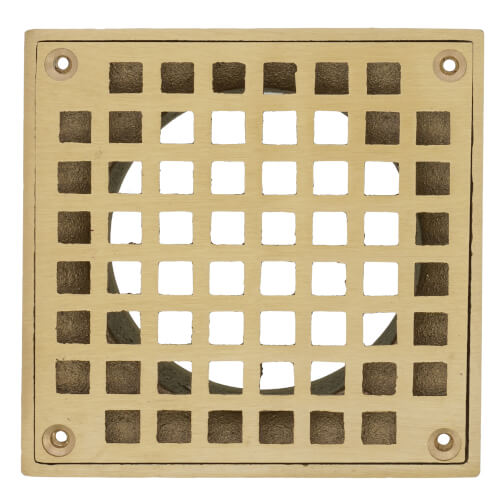 JONES STEPHENS Jones Stephens D60960 3-1/2 X 5 Square Polished Brass Strainer with Metal Spud